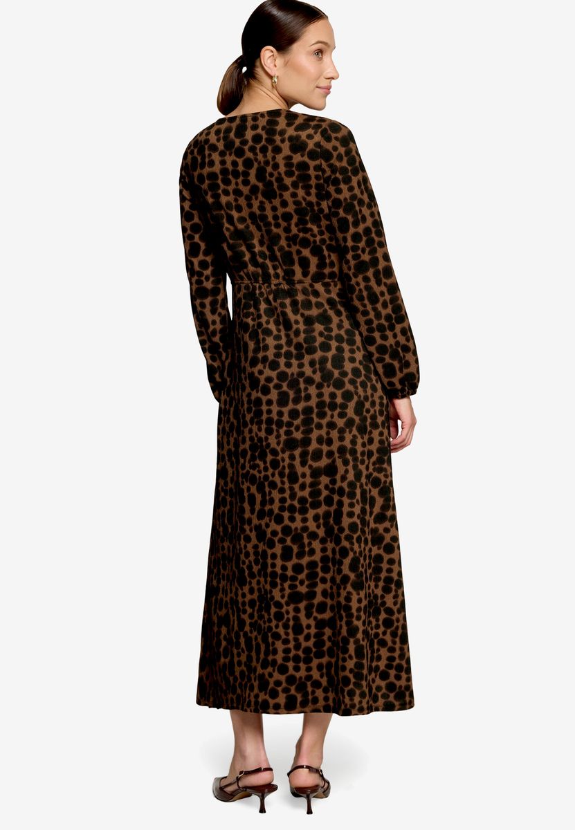 Elegantes Maxikleid mit Animal-Print