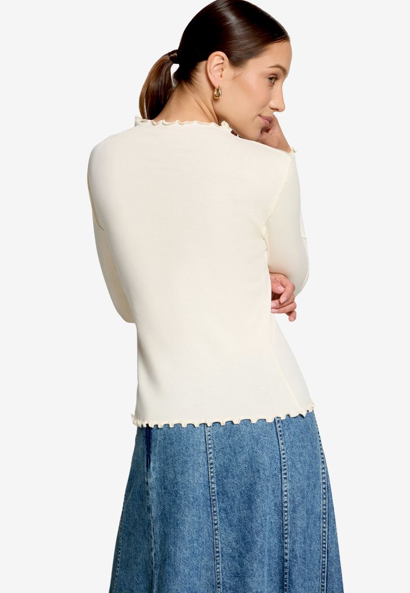 Langarmshirt mit Kräuselsaum