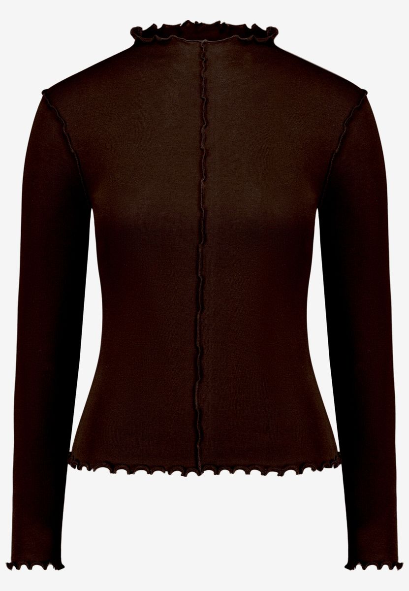 Langarmshirt mit Kräuselsaum und Nahtdetail