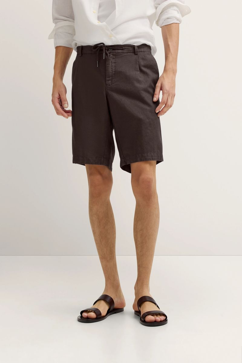 Leinen-Bermuda im Modern Fit