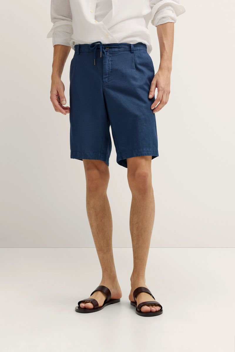 Bermuda-Shorts mit Leinen und Kordelzug