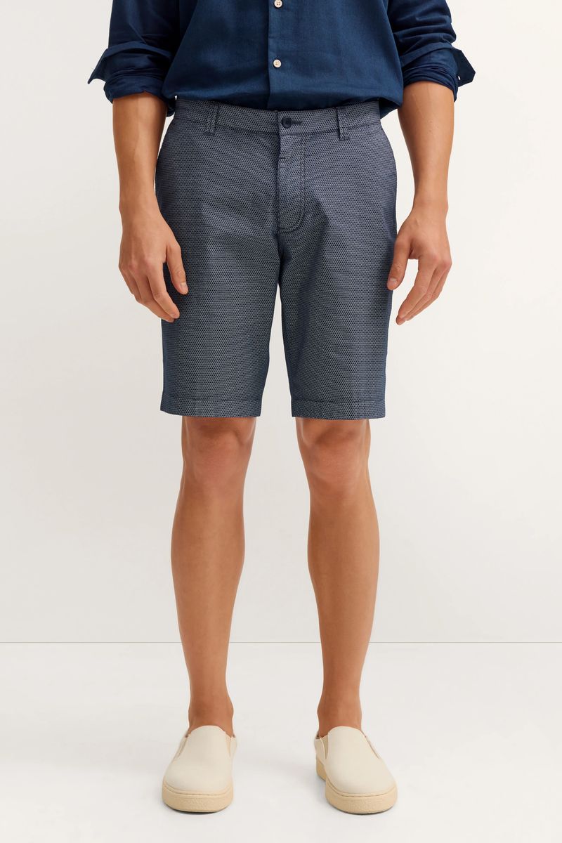 Strukturierte Baumwoll-Bermuda-Shorts