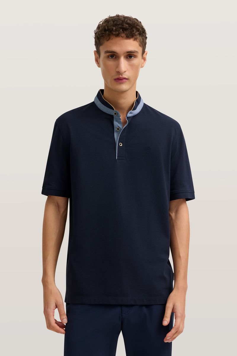 Modern Fit Polo mit Stehkragen