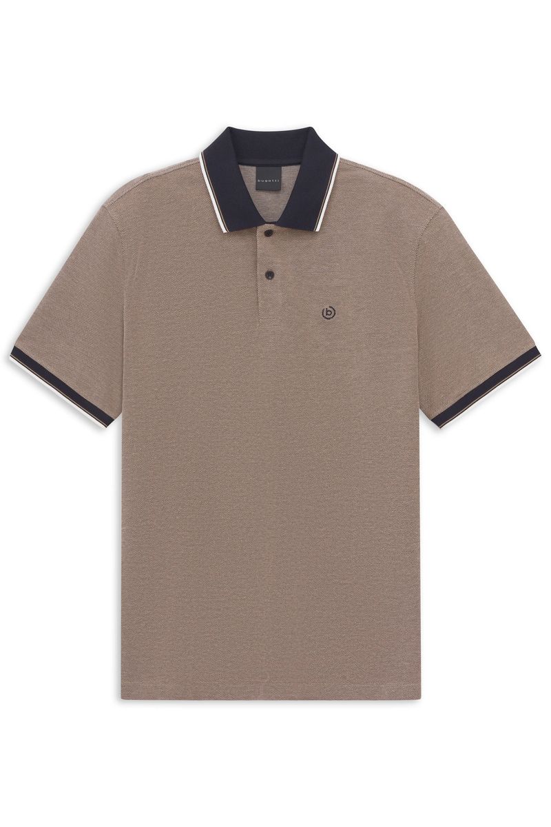 Baumwoll-Poloshirt mit Kontrastbesatz
