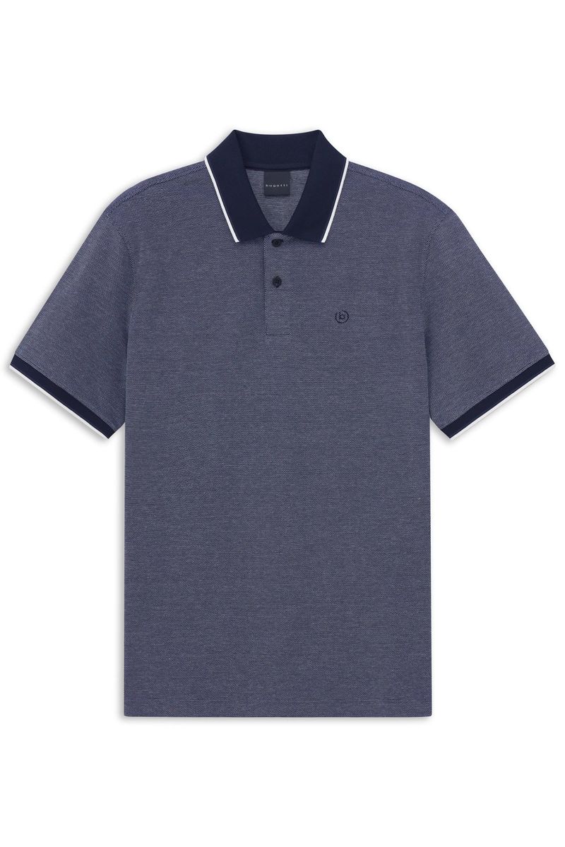 Strukturiertes Polo-Shirt mit Kontrastdetails
