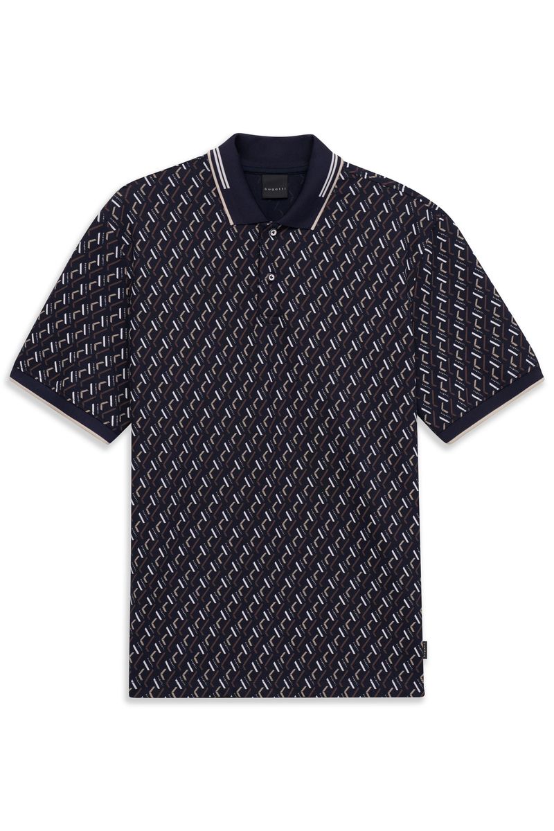 Modern Fit Polo mit Allover-Print