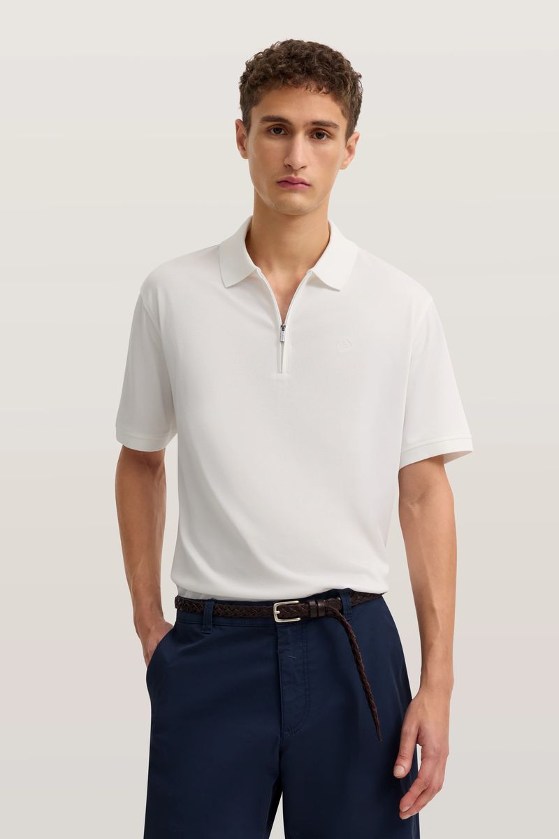 Minimalistisches Zip-Poloshirt