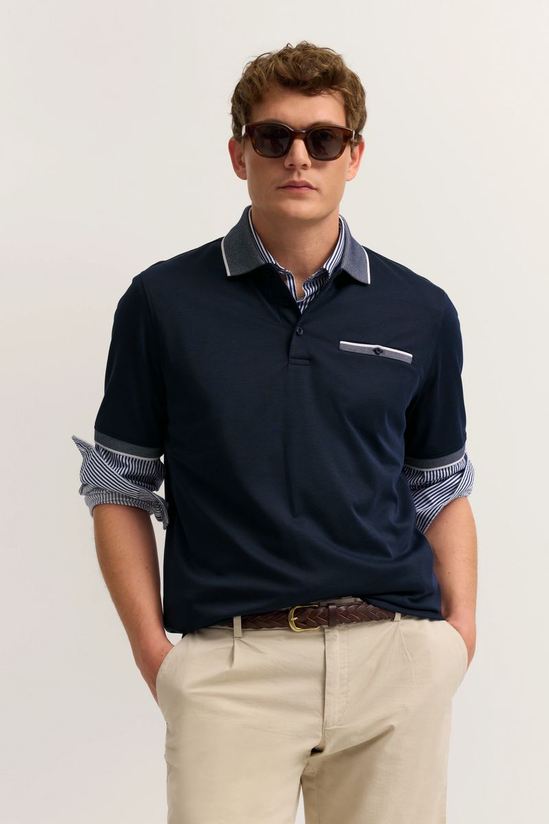 Modern Fit Poloshirt mit Brusttasche