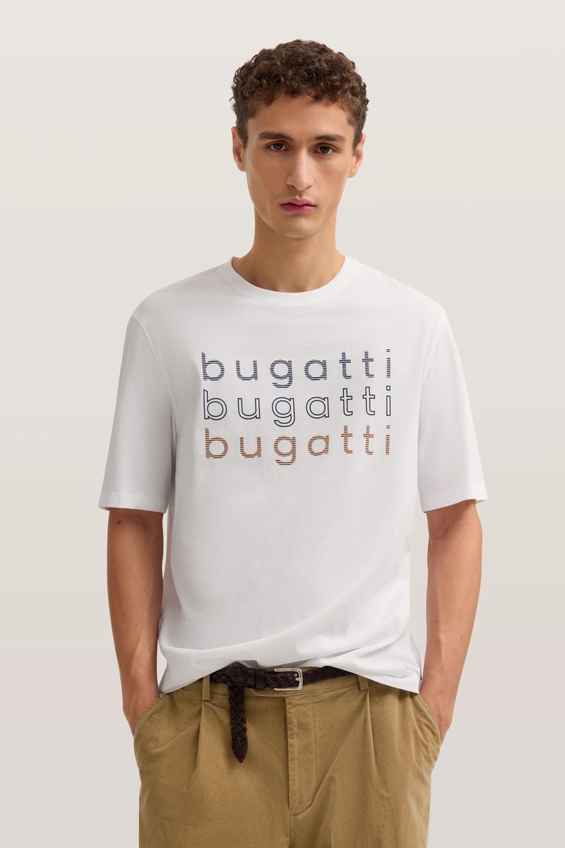 Modernes Baumwoll-T-Shirt mit Logo-Print