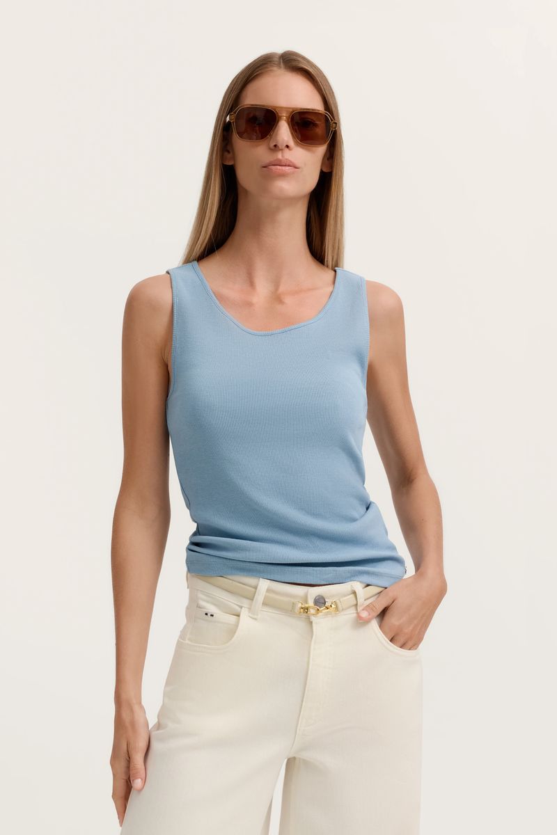 Geripptes Tanktop im Modern Fit
