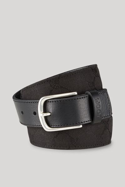 Leder-Textil-Gürtel mit Signature-Muster