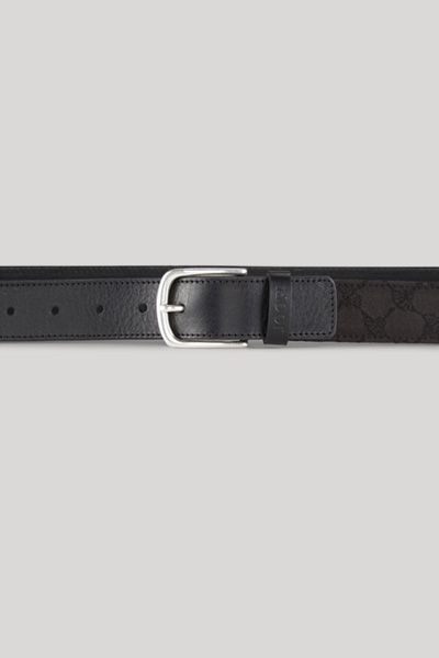 Leder-Textil-Gürtel mit Signature-Muster