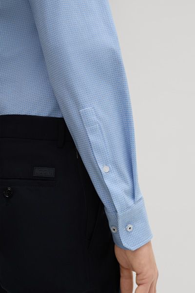 Reisehemd mit feinem Minimal-Muster