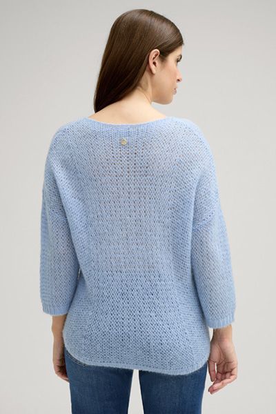 Alpaka-Strickpullover mit U-Boot-Ausschnitt