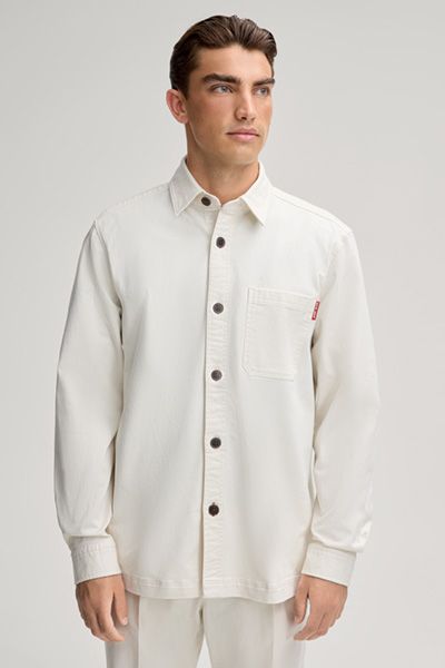 Stretch-Denim Overshirt mit Tasche