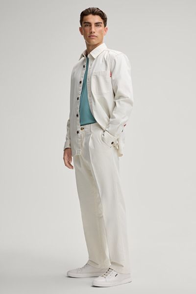 Stretch-Denim Overshirt mit Tasche