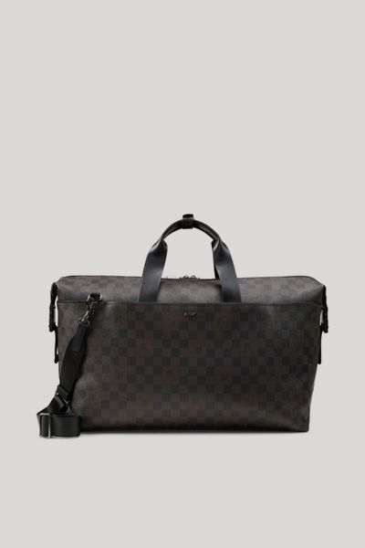 Eleganter Weekender mit Schachbrettmuster