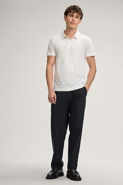 Strukturiertes Baumwoll-Poloshirt mit Monogramm