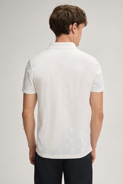 Strukturiertes Baumwoll-Poloshirt mit Monogramm