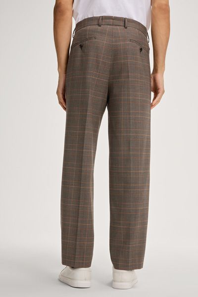 Karierte Business-Hose aus Wollstretch