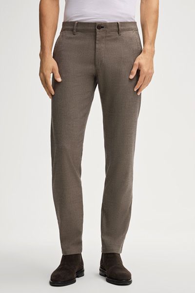 Klassische Slim-Fit Hose in Melange-Optik