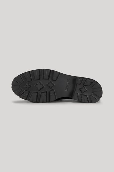 Leder-Loafer mit Fransen und Plateau