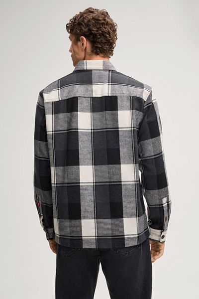 Kariertes Overshirt aus Baumwollmix