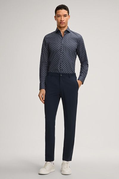 Gemustertes Slim-Fit Hemd mit Kent-Kragen