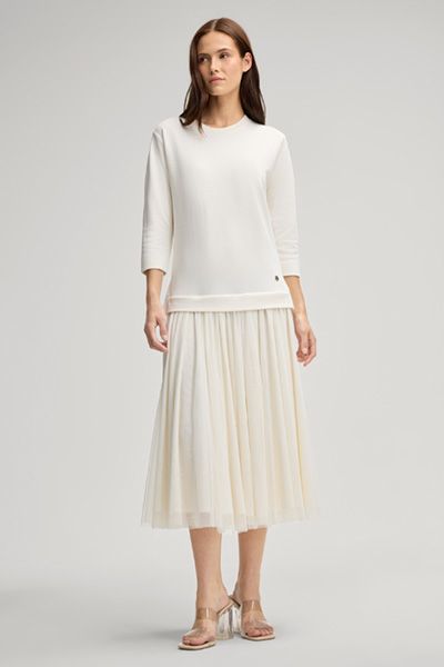 Midi-Kleid mit Tüll und Sweat