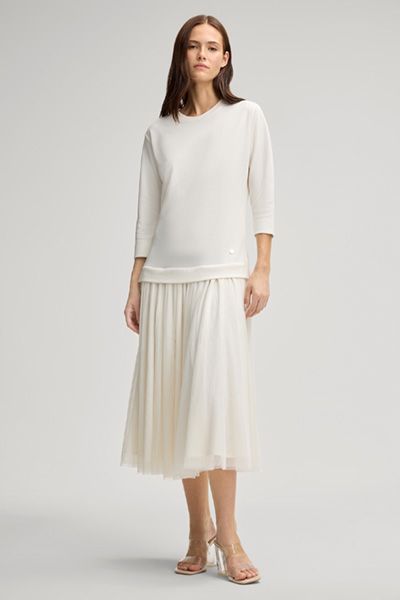 Midi-Kleid mit Tüll und Sweat