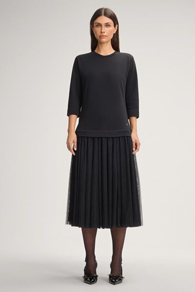 Hybrid-Midikleid mit Tüllrock
