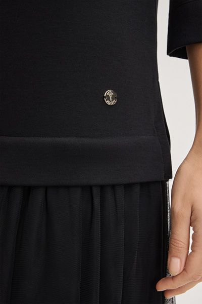 Hybrid-Midikleid mit Tüllrock