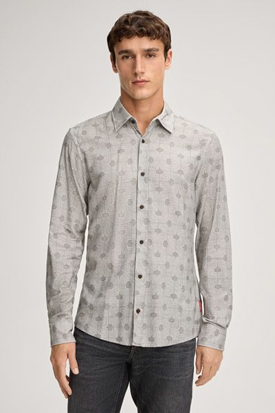 Gemustertes Hemd mit Relaxed Fit