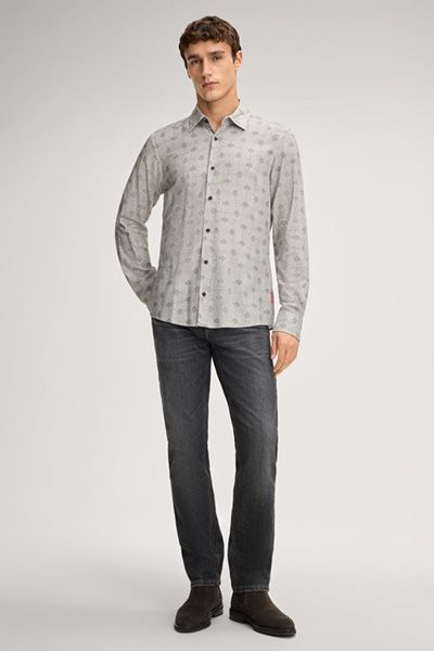 Gemustertes Hemd mit Relaxed Fit