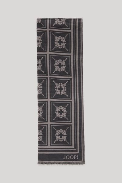 Wollmix-Schal mit geometrischem Logo-Print
