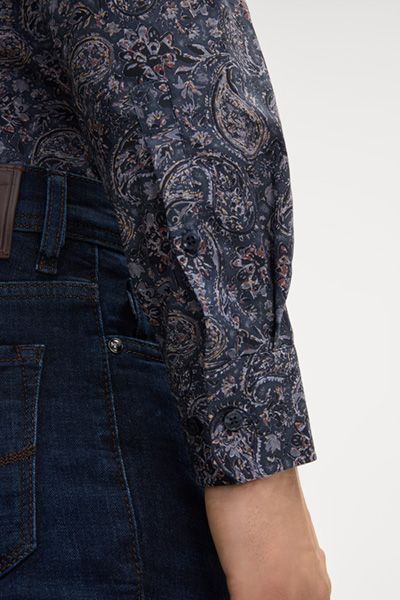 Slim-Fit Hemd mit Paisleymuster
