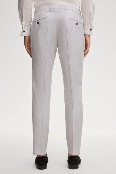 Schmal geschnittene Schurwollhose