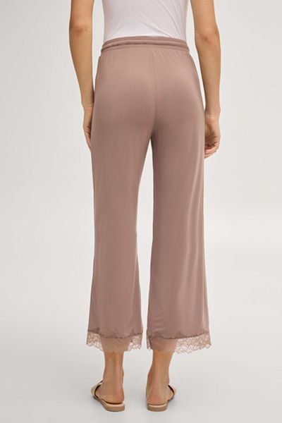 Modal-Loungewear-Hose mit Spitzenbesatz