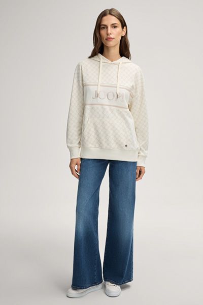 Relaxed Hoodie mit Kornblumen-Muster