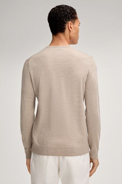 V-Ausschnitt-Pullover aus Merinowolle