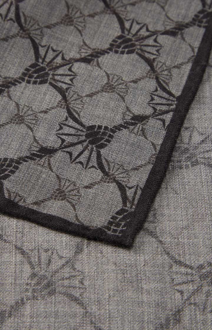 Woll-Einstecktuch mit geometrischem Motiv