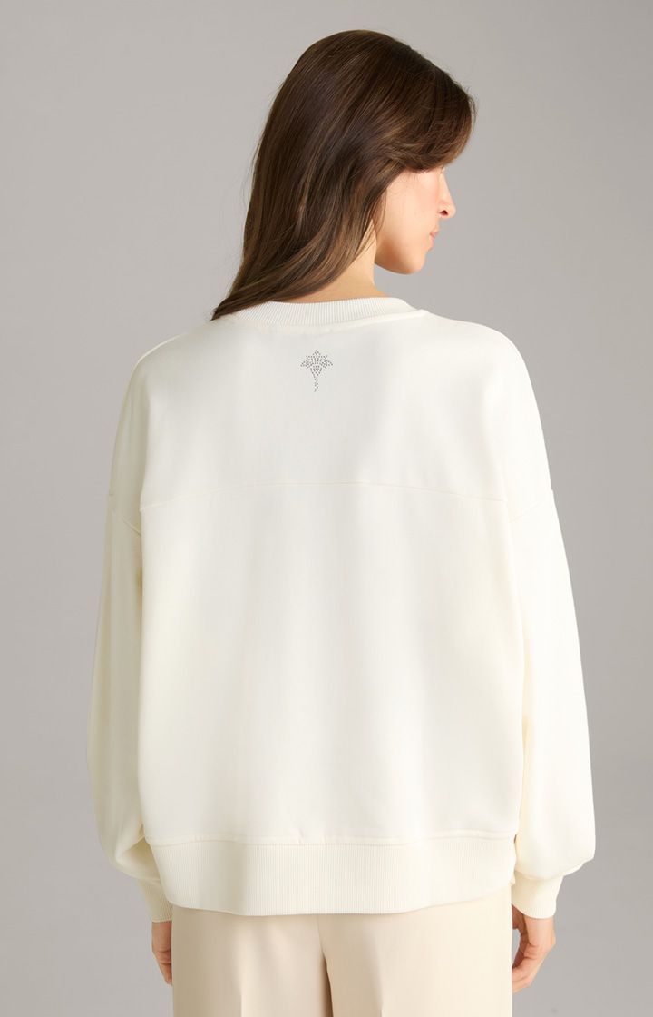 Minimalistischer Baumwollpullover mit überschnittenen Schultern