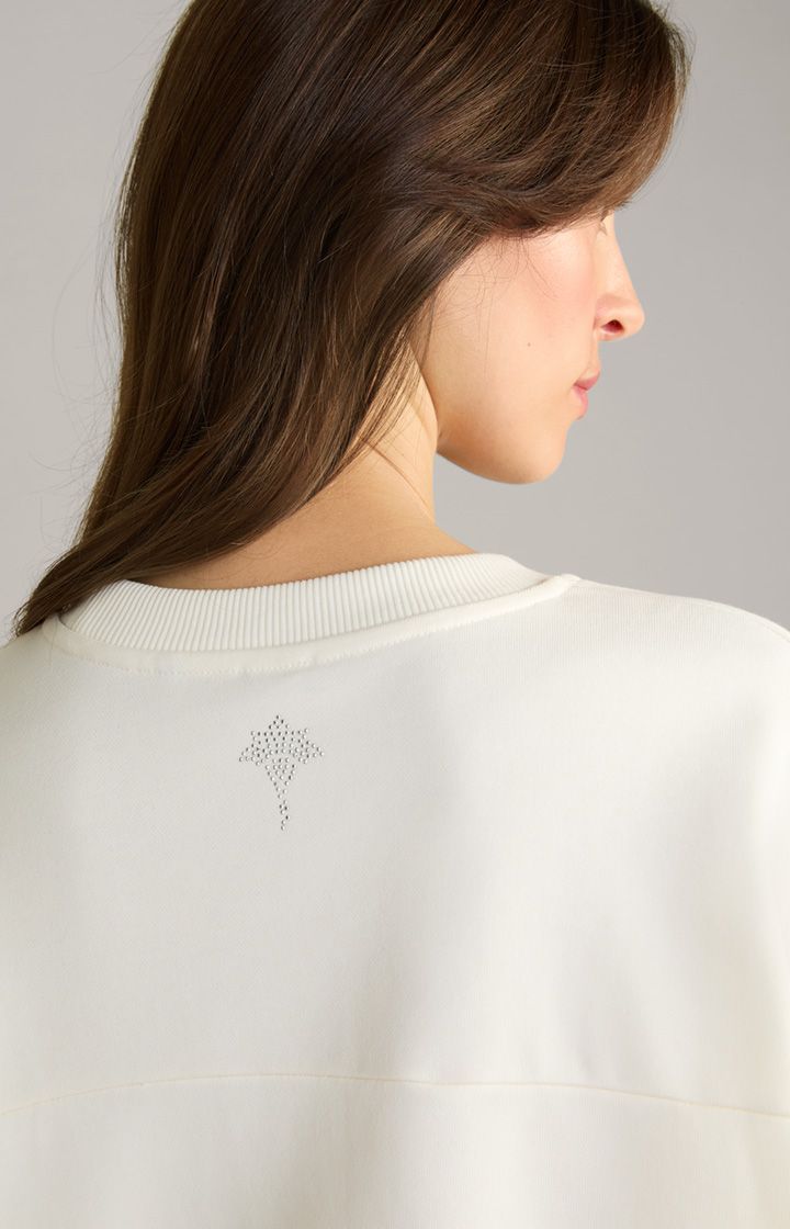 Minimalistischer Baumwollpullover mit überschnittenen Schultern