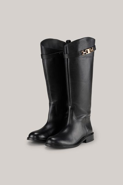 Elegante Lederstiefel im Reiterstil