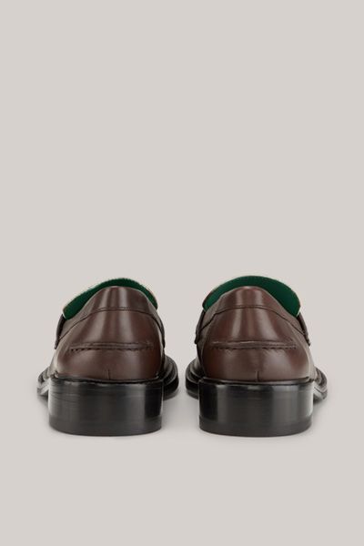 Quasten-Loafer mit Monogramm-Print