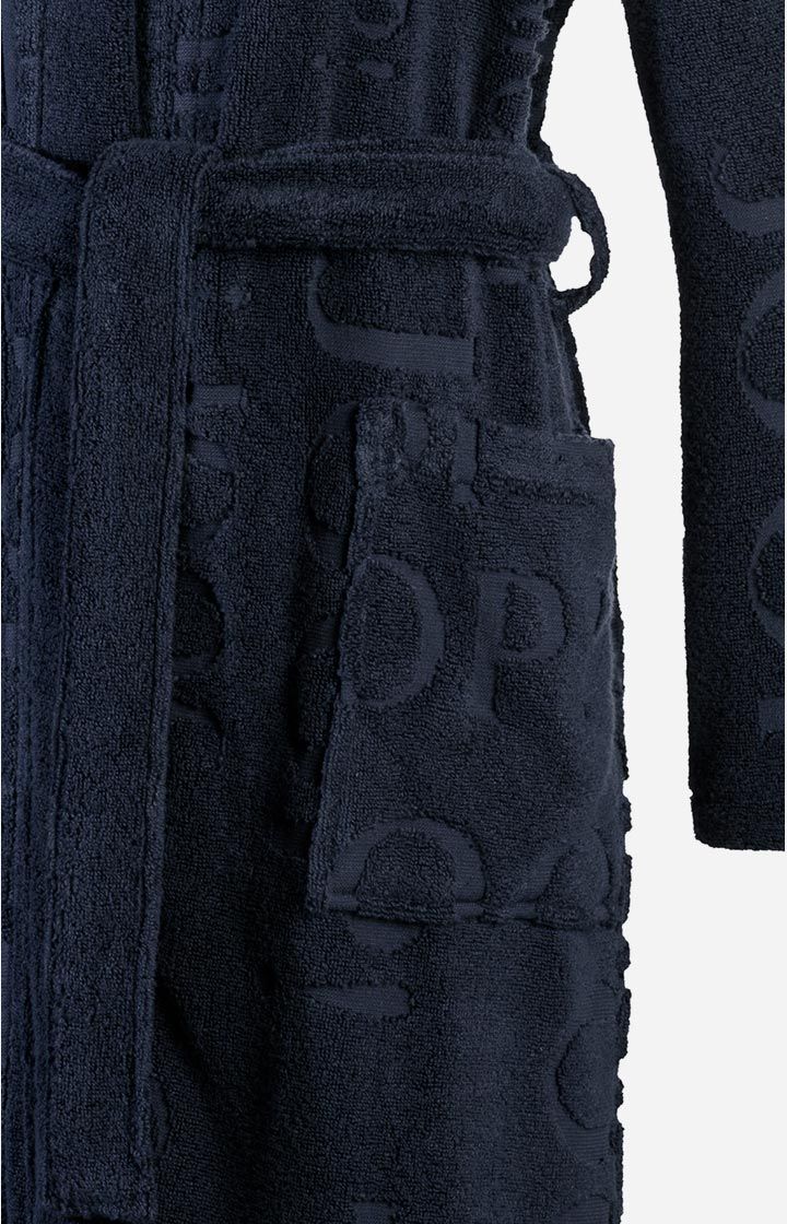 Bademantel mit Kapuze und Monogramm-Prägung