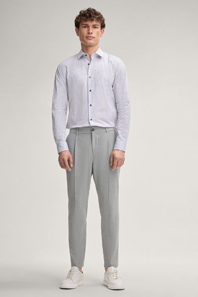 Feingemustertes Slim-Fit-Baumwollhemd