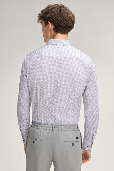 Feingemustertes Slim-Fit-Baumwollhemd