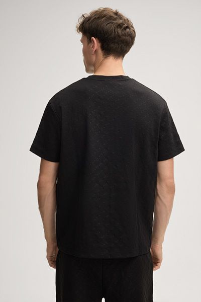 T-Shirt mit geprägtem Logo-Muster