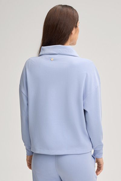 Sweatshirt mit Viertelreißverschluss und Kängurutasche